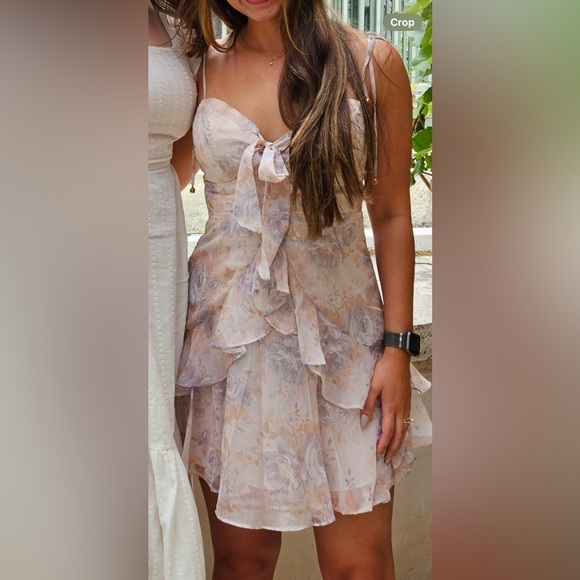 Chic Floral Ruffle Mini Dress - Picture 6 of 6